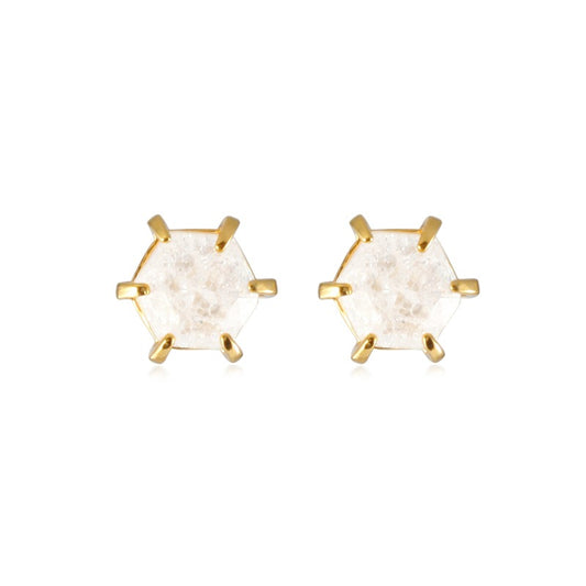 je250 Hexagon Diamond Studs