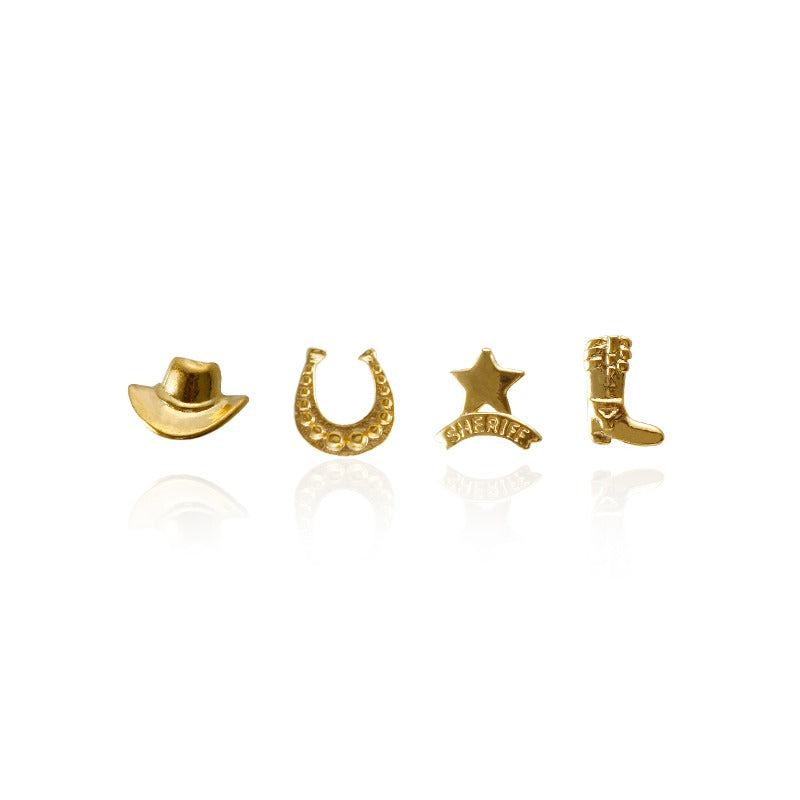 Stamped  Stud Earring