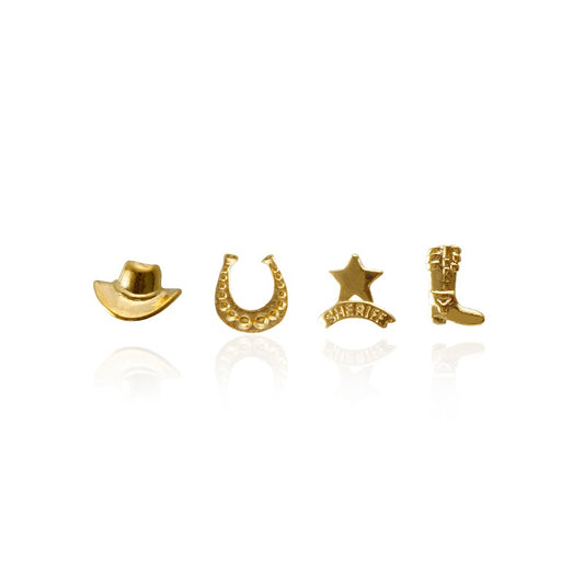 Stamped  Stud Earring