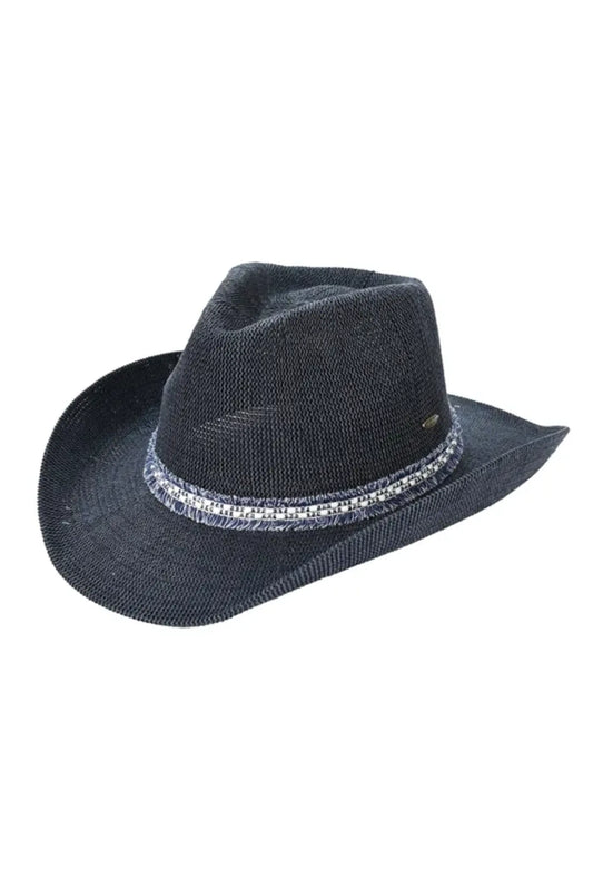 Cowboy Hat With Fringe Trim Band