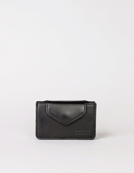 Harmonica Wallet - Black Classic Leather