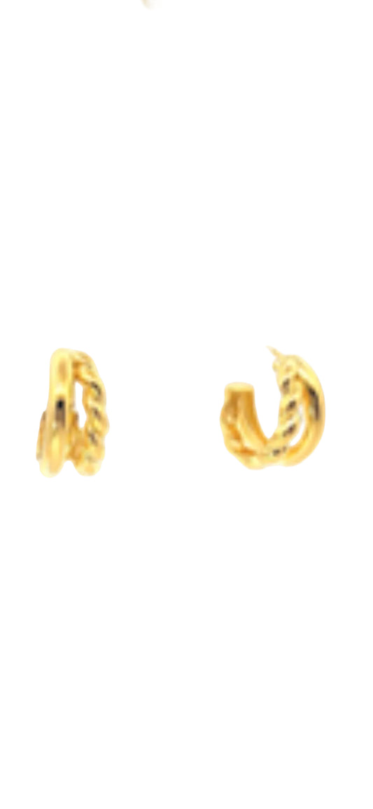 Large Double Hoop Earrings