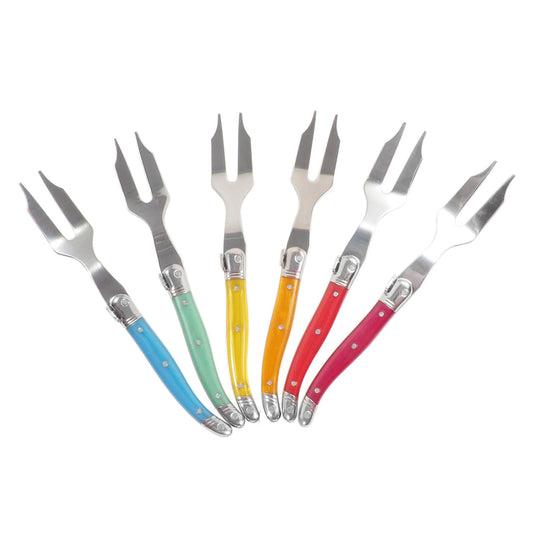 Laguiole Mini Cheese Forks Rainbow