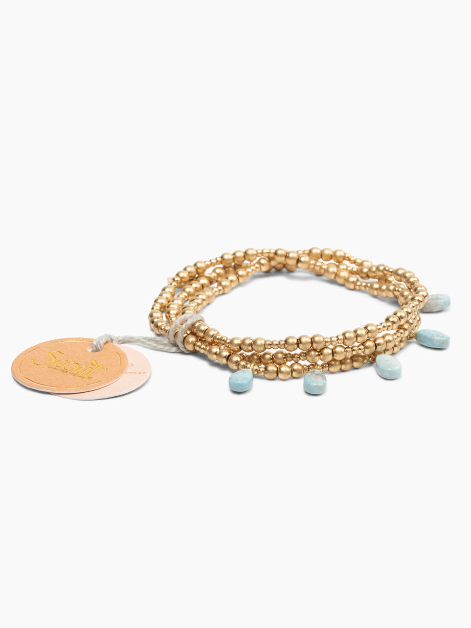 Metal Wrap - Timeless/Blue Howlite/Gold