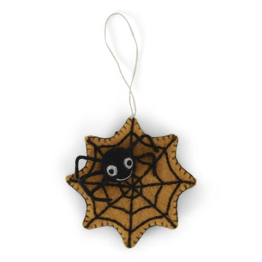 Spider Web with Spider - Yellow