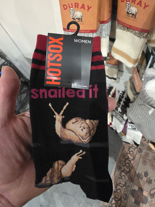HOTSOX Women's Snailed it Crew Socks