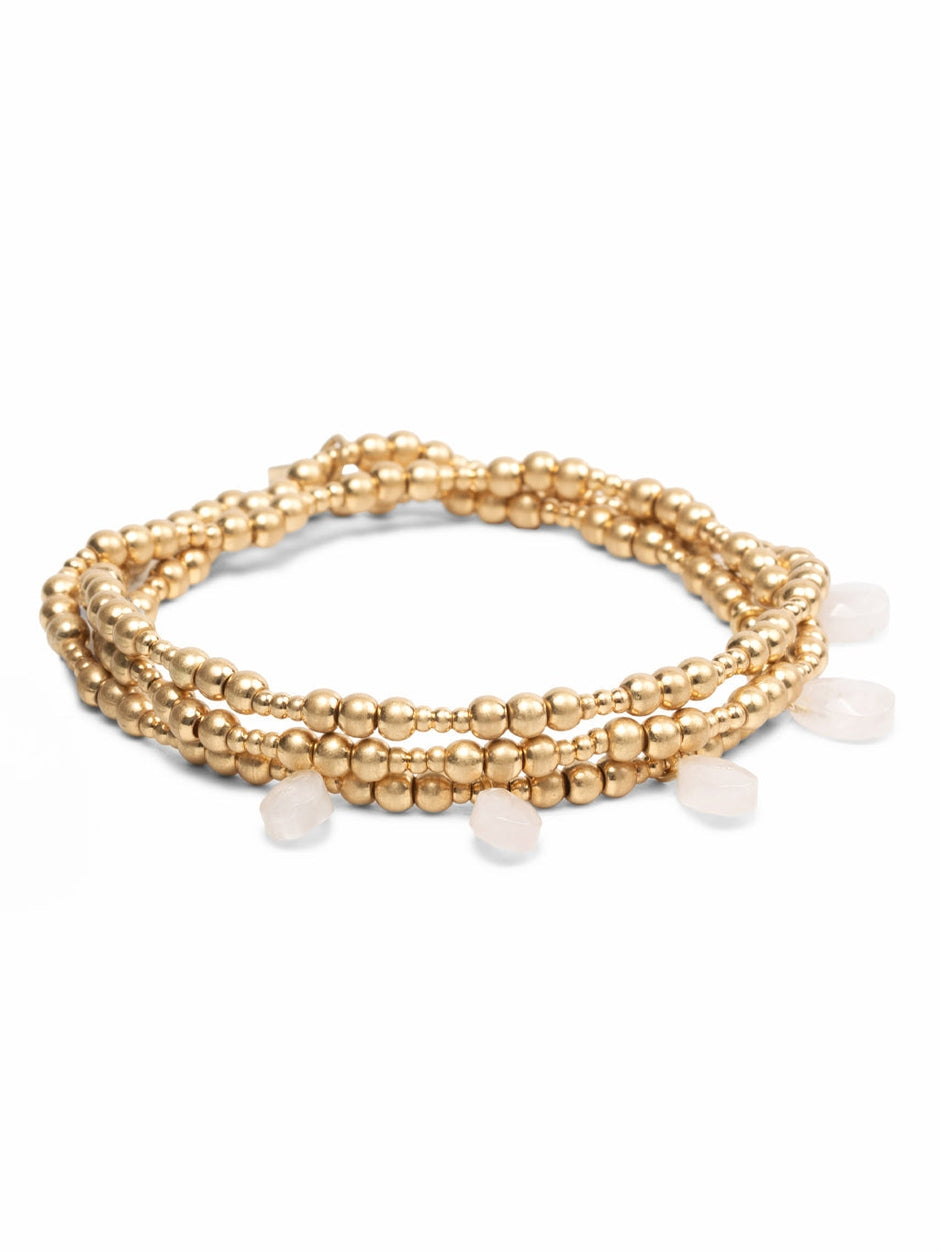 Metal Wrap - Timeless/Rose Quartz/Gold