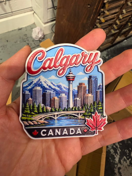 Calgary magnet I Bow river + downtown (1)