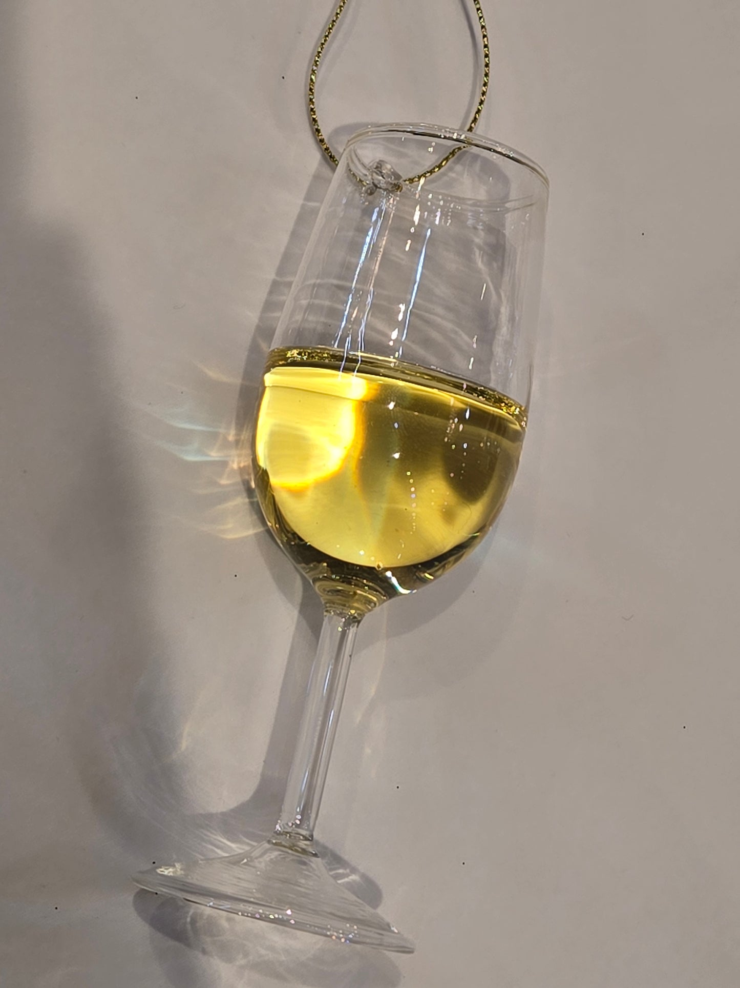 White Wine Glass Ornament