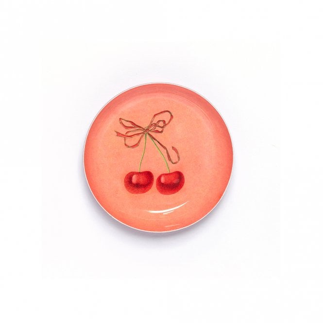 Cherries | Round Enamel Tray