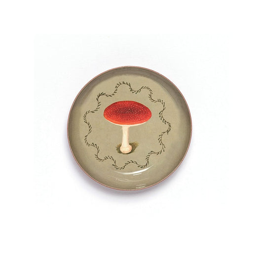 Mushroom | Round Enamel Tray