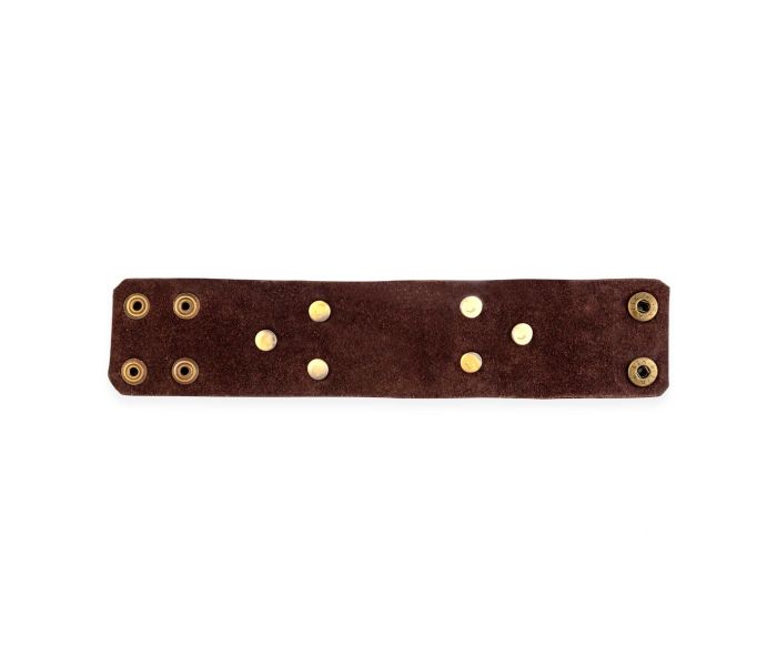 Brandianna Hair-on Hide Cuff Bracelet | Brown