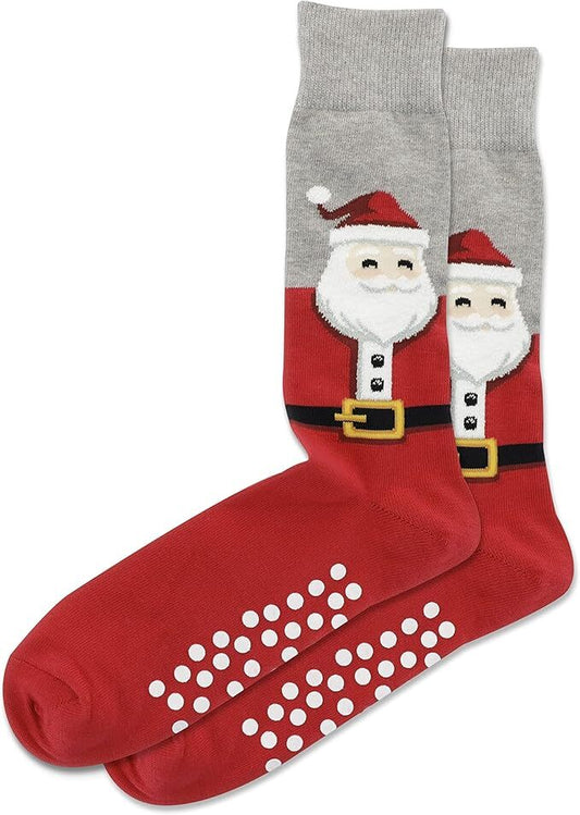 HOTSOX Men's Fuzzy Santa Non Slip