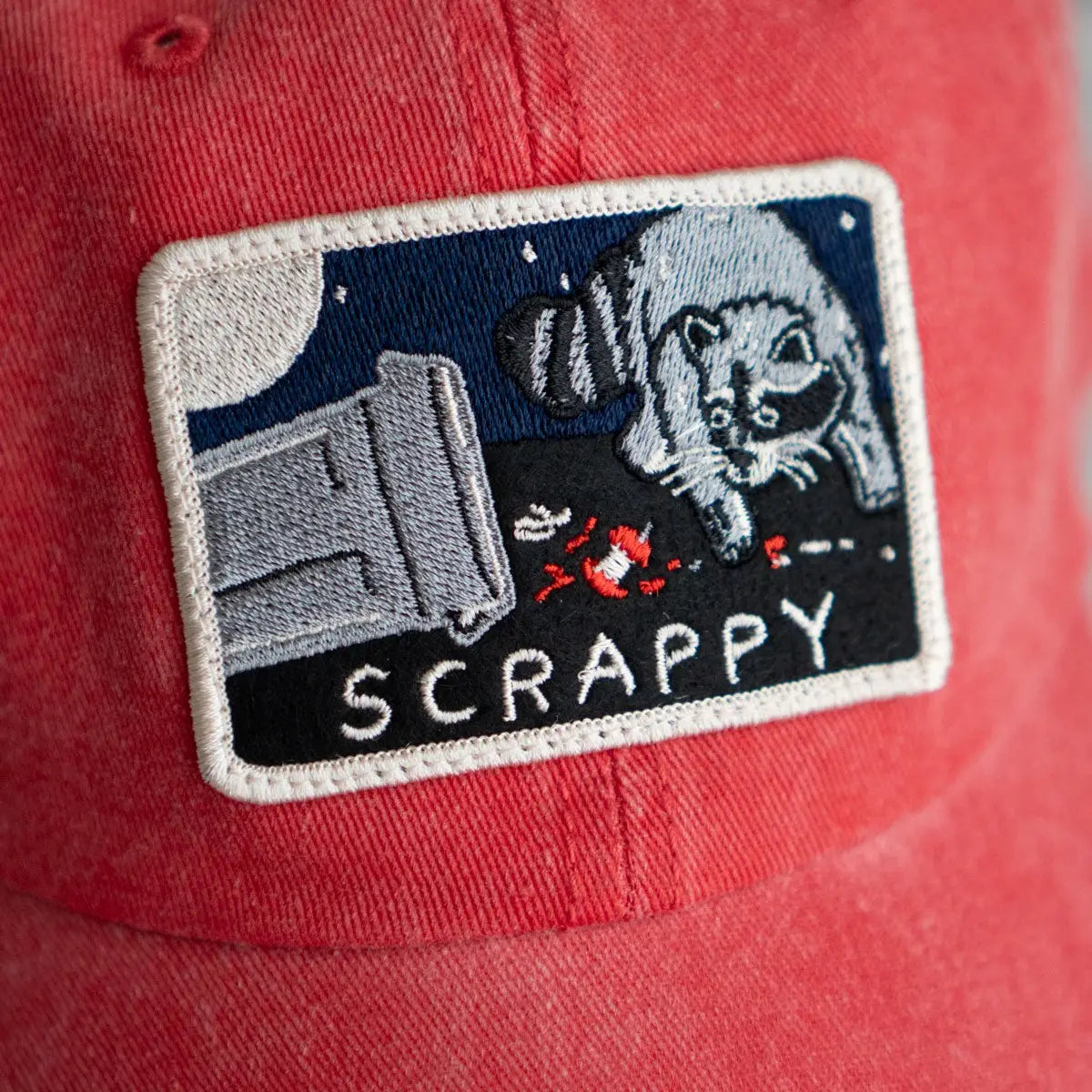 Scrappy Raccoon - Embroidered Sticky Patch