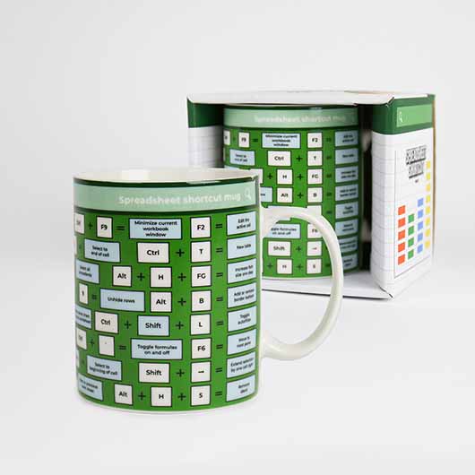 Spreadsheet Shortcut Novelty Mug