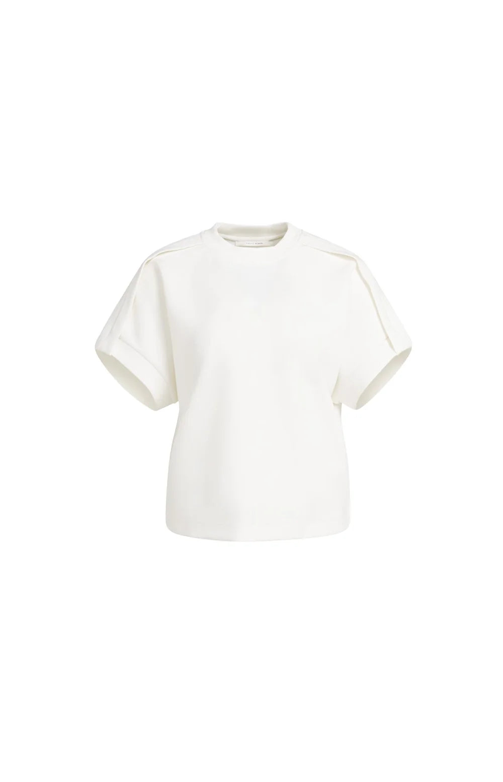 Sleeveless sweatshirt with pleated shoulder detail
