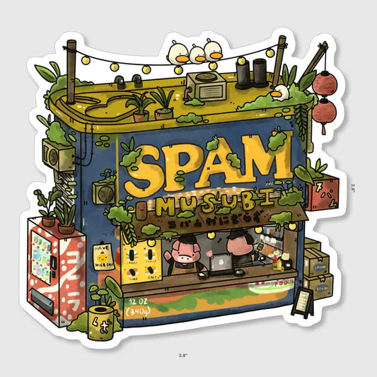 Spam Can Musubi Vinyl Sticker