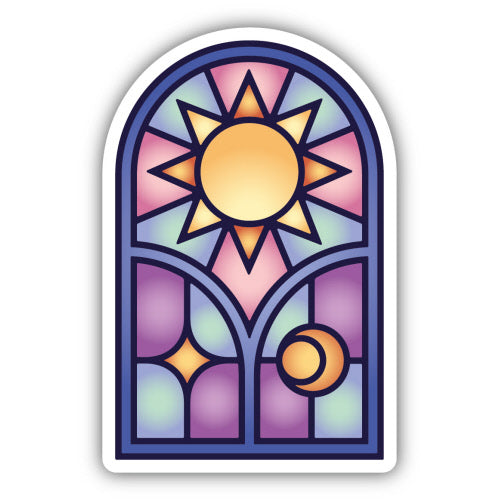 SUN STAINED GLASS WINDOW | STICKER