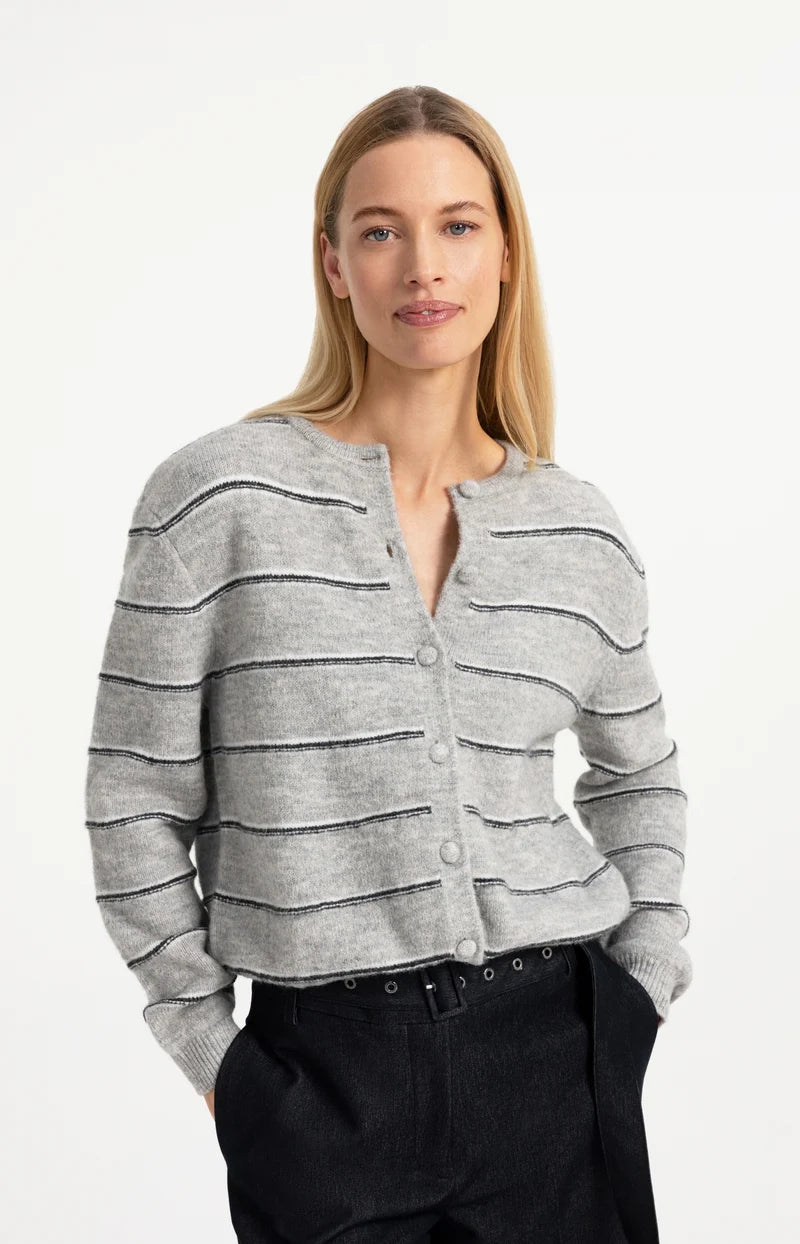 Knitted Striped Cardigan