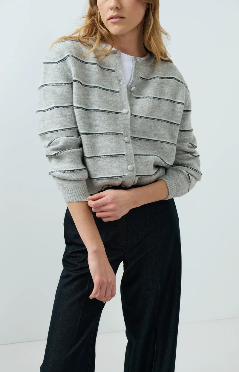 Knitted Striped Cardigan
