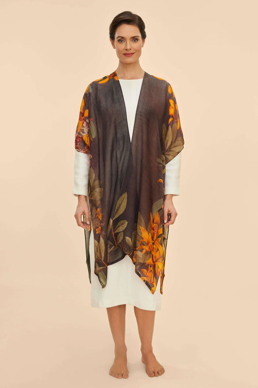 Wool Wraparound | Botany Bliss In Charcial