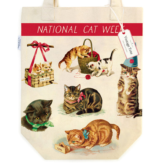Vintage Tote - Cats