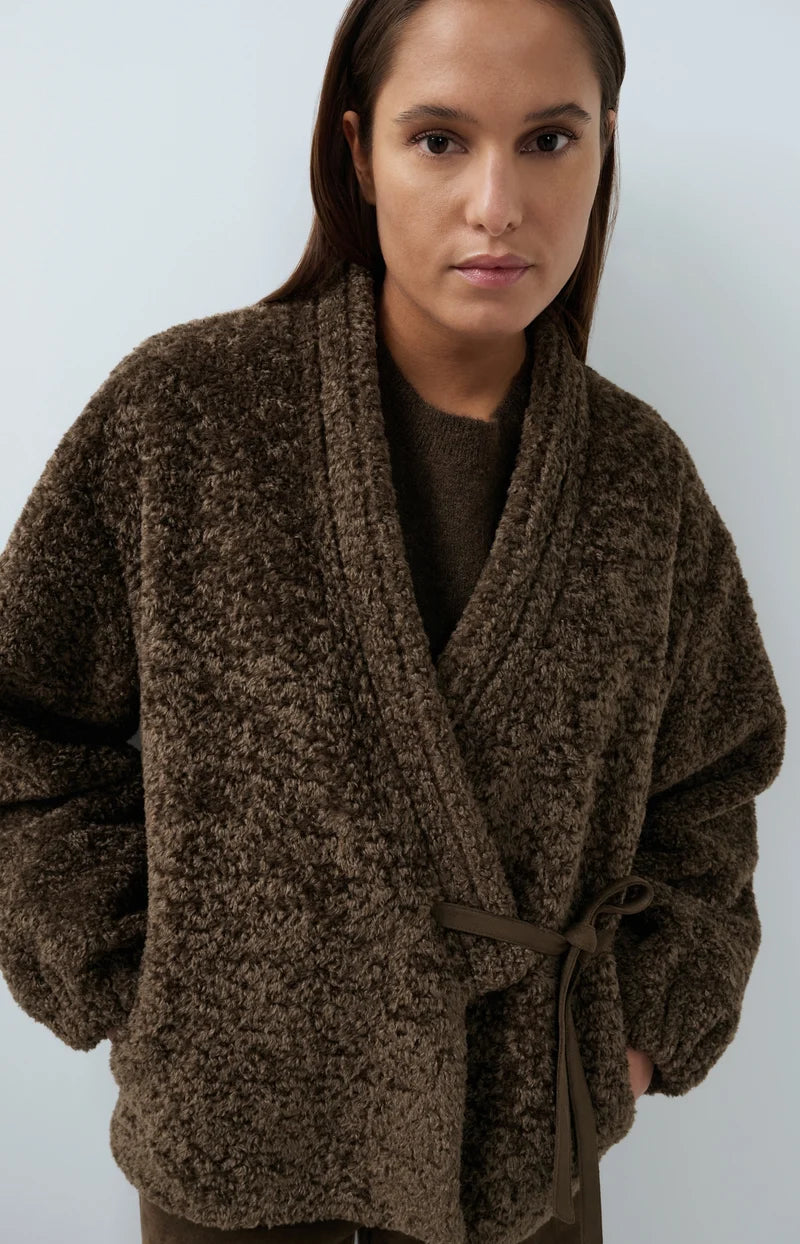 Teddy Kimono Wrap Jacket