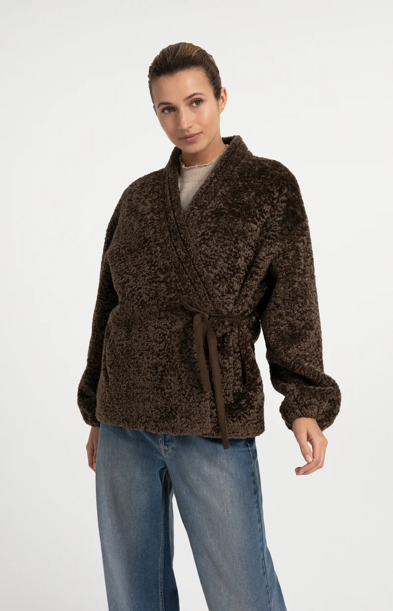 Teddy Kimono Wrap Jacket