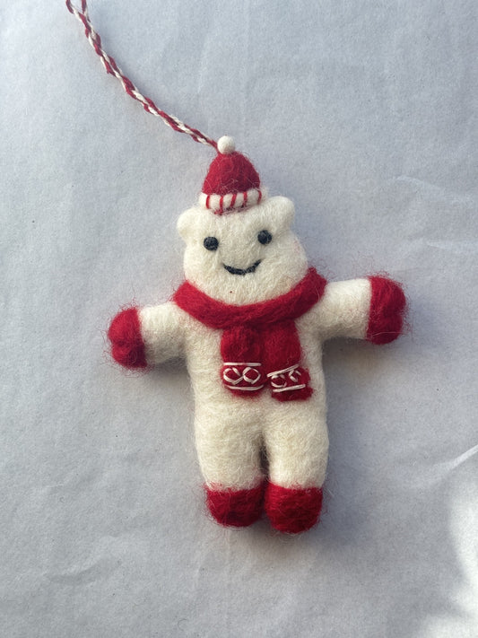 Felt Ornament | Christmas Polar Bear