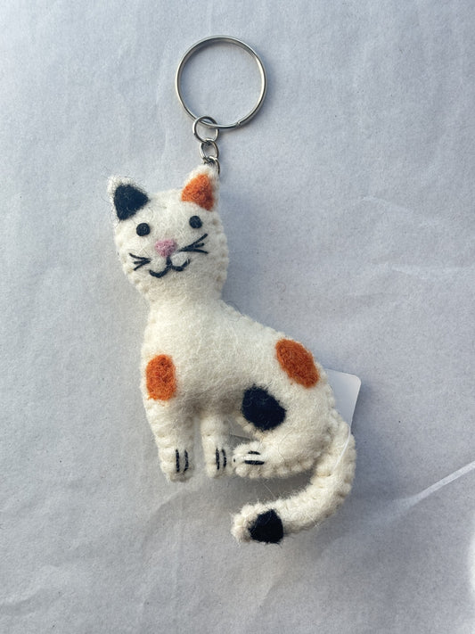 Felt Keychain | Spotted Cat