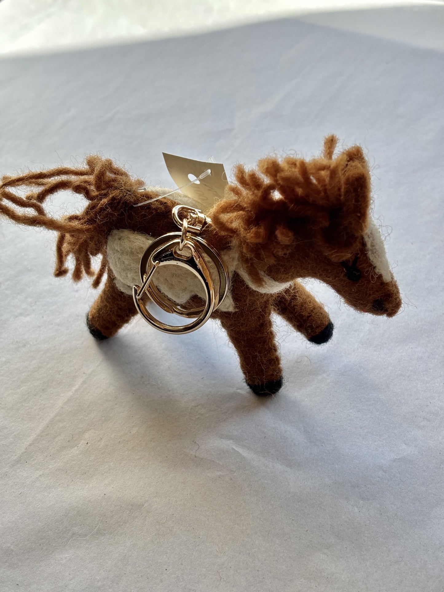 Felt Keychain | Brown Horse