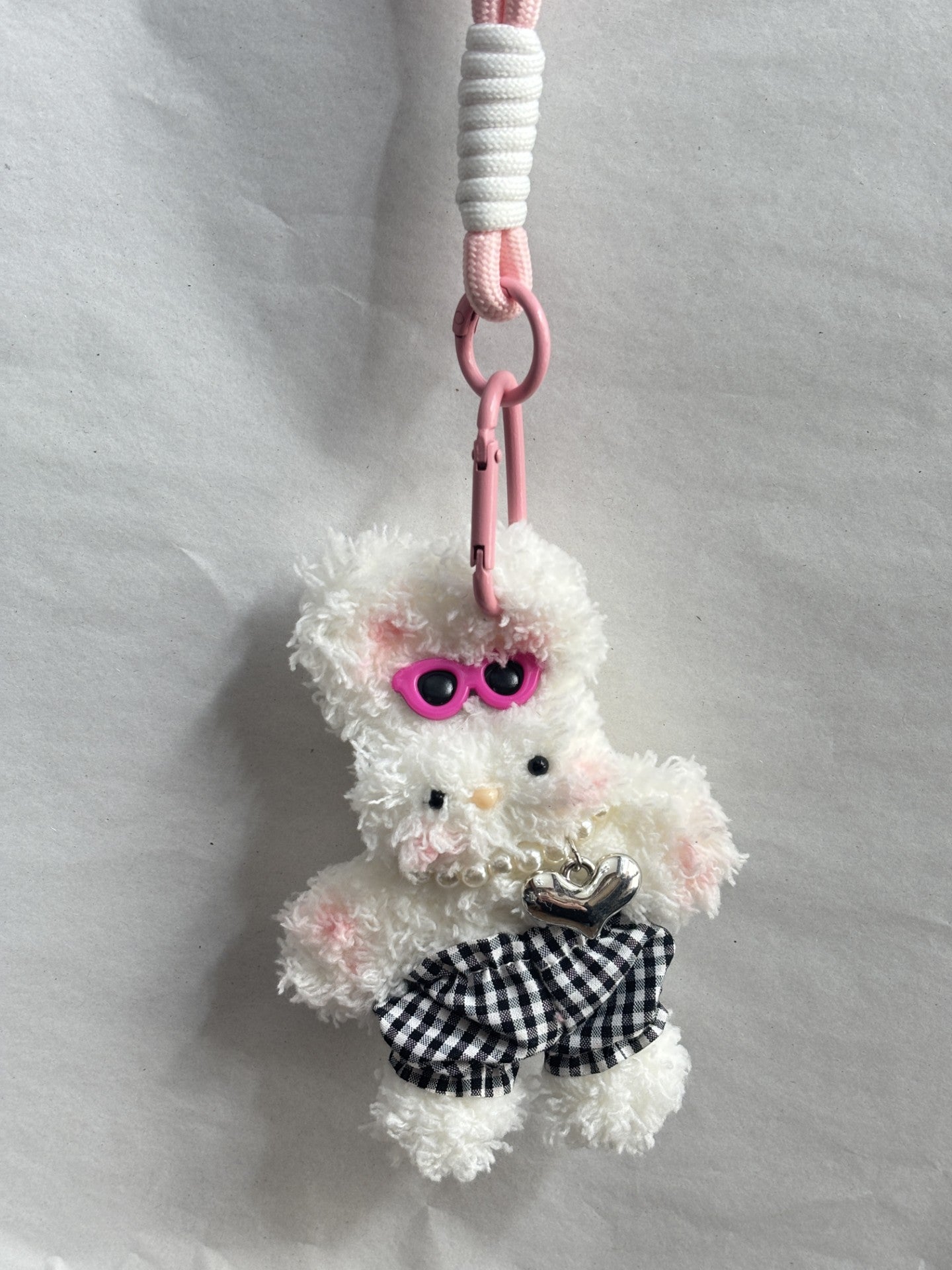 Fuzzy Fashion Bunny | Keychain
