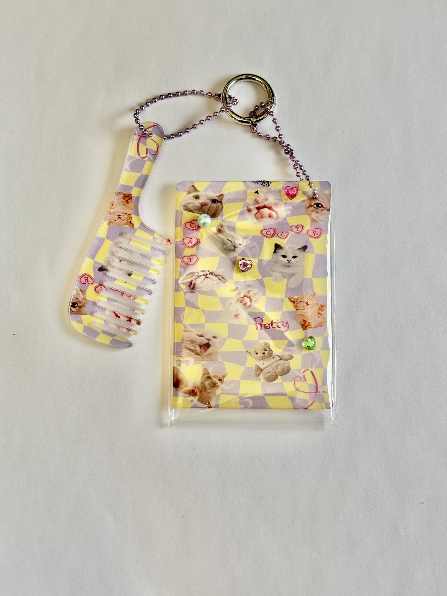 Comb and Mirror Key Chain Set