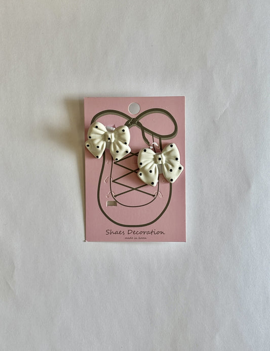 Polka Dot Bow | Shoe Accessory