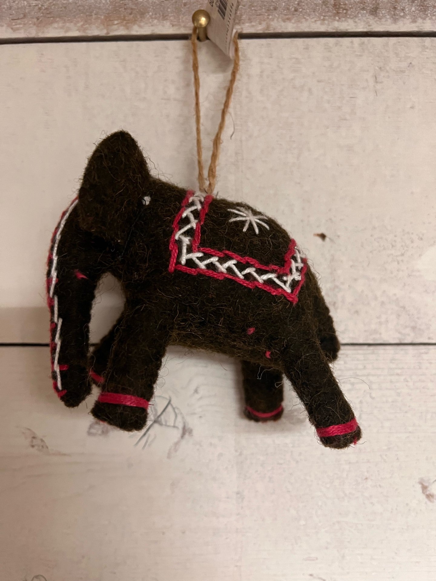 Felt Detailed Elephant Ornament