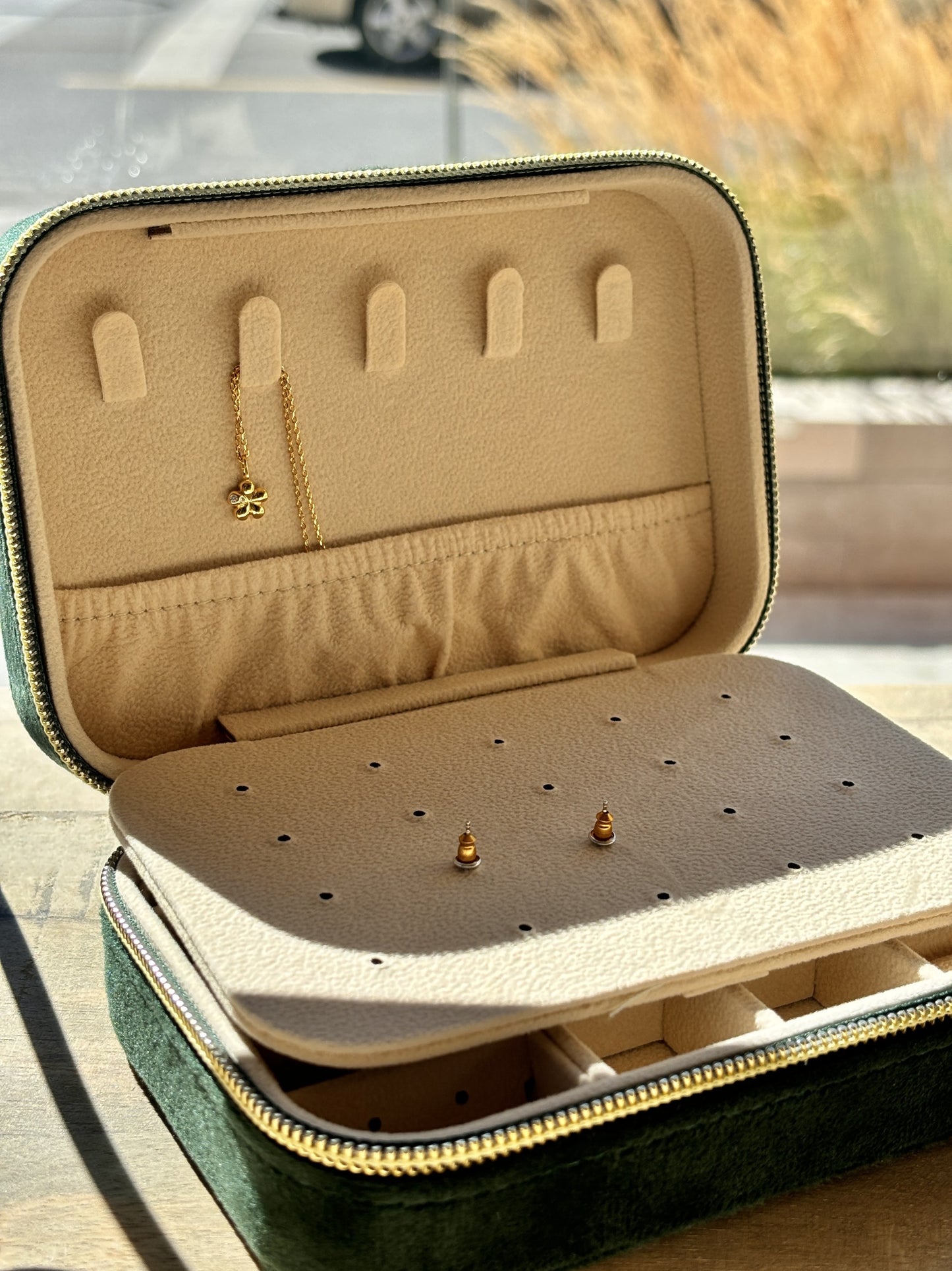 Rectangle Velvet Jewelry Travel Case | Assorted