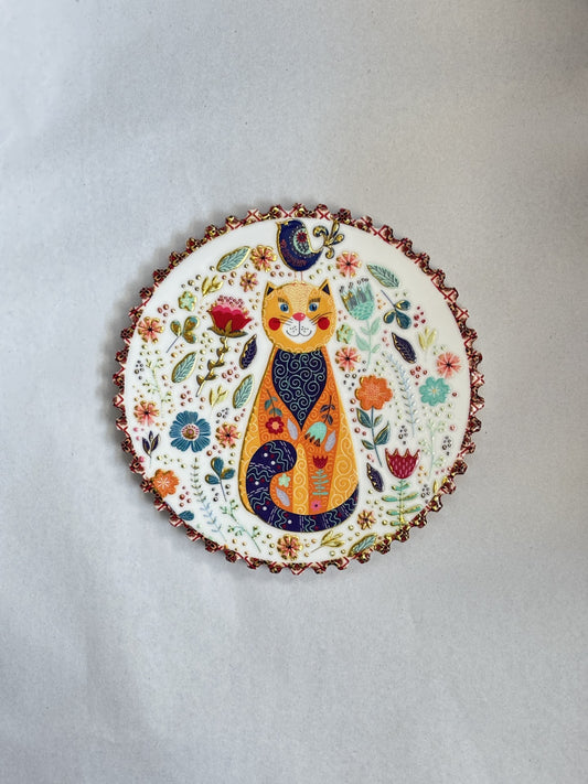 Ceramic Cat Coaster