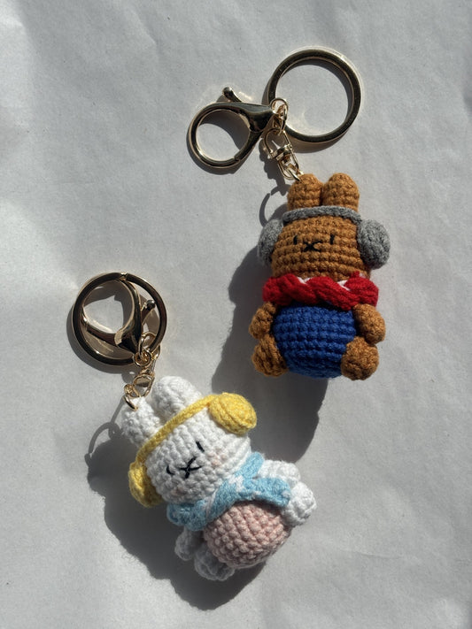 Crochet Keychain | Winter Bunny