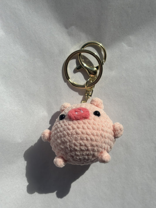 Crochet Keychain | Pink Pig
