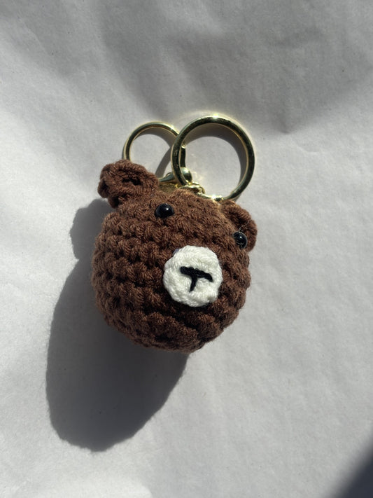 Crochet Keychain | Bear Head