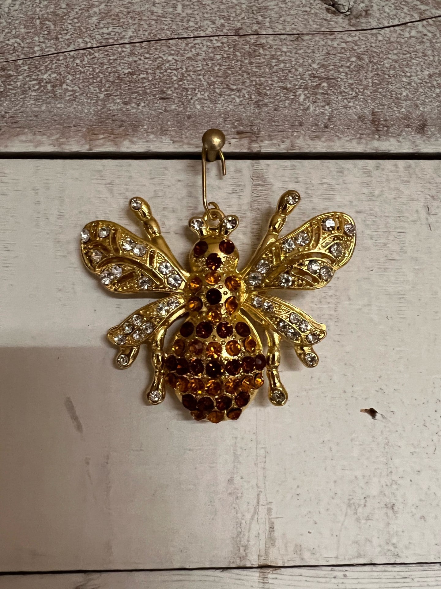 Jeweled Gold Bee Ornament