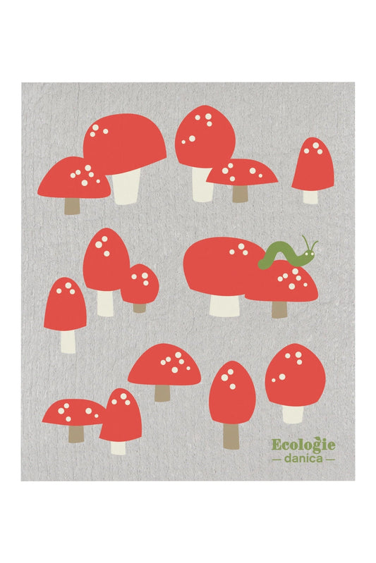 Totally Toadstools Swedish Sponge Cloth