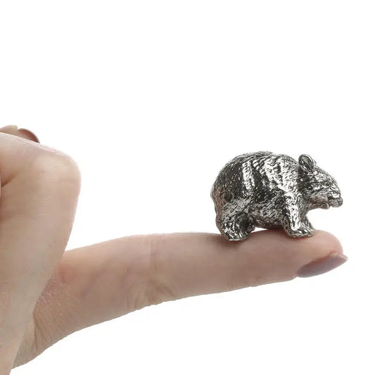 Miniature Pewter Marsupial Wombat Figurine