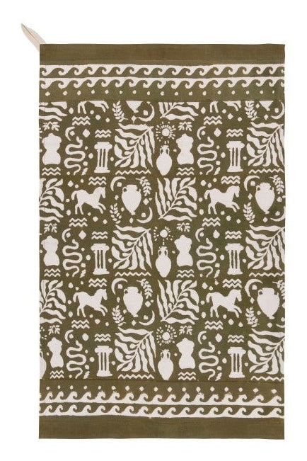 Olympus Block Print Dishtowel