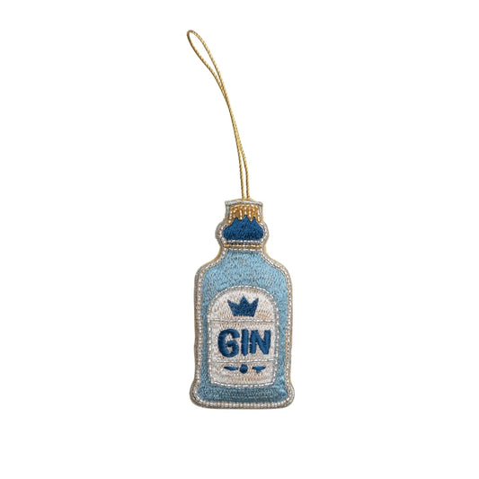Fabric Gin Bottle Ornament