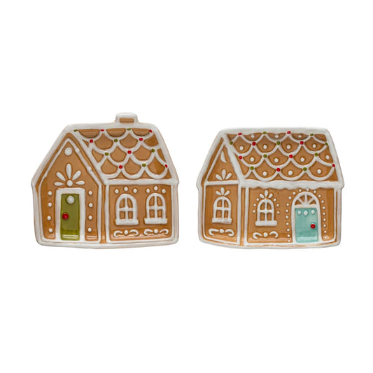 Gingerbread House Shaped Plate