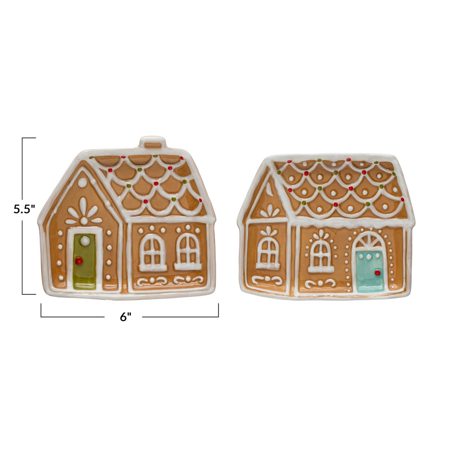 Gingerbread House Shaped Plate