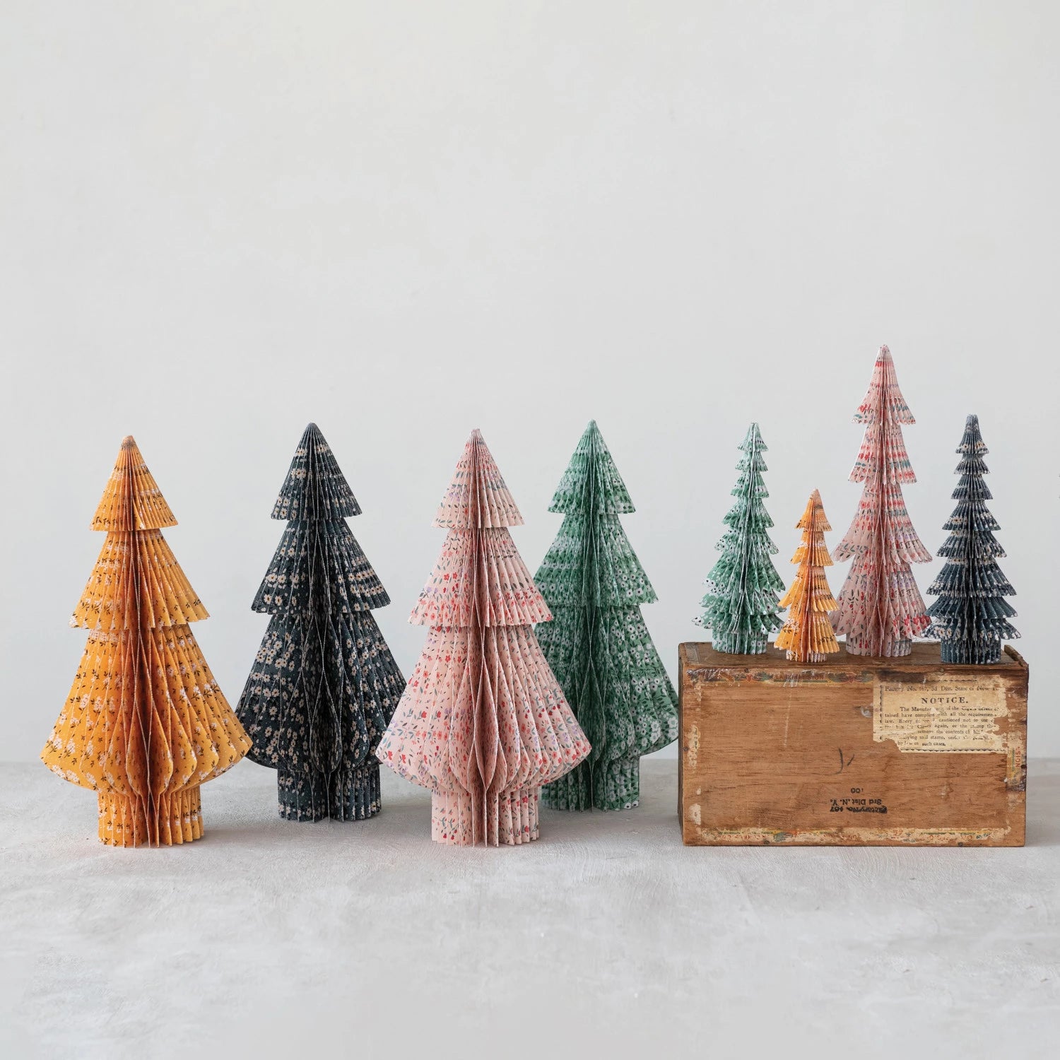 Handmade Recycled Paper Folding Honeycomb Tree - Single