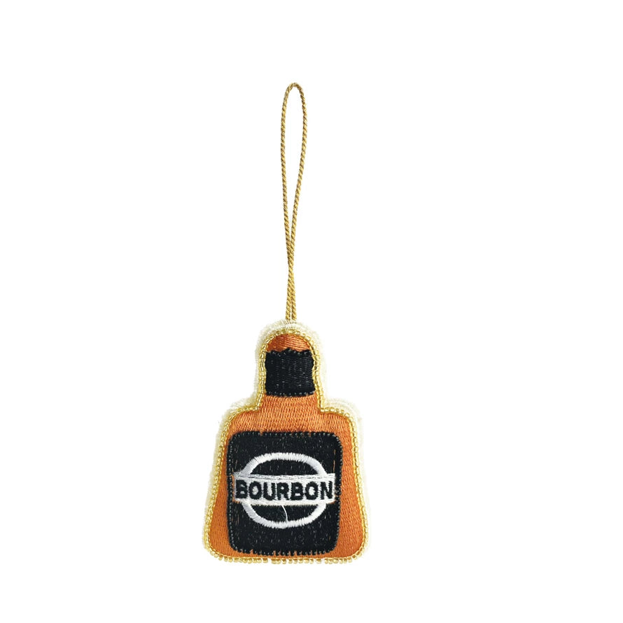 Fabric Bourbon Bottle Ornament