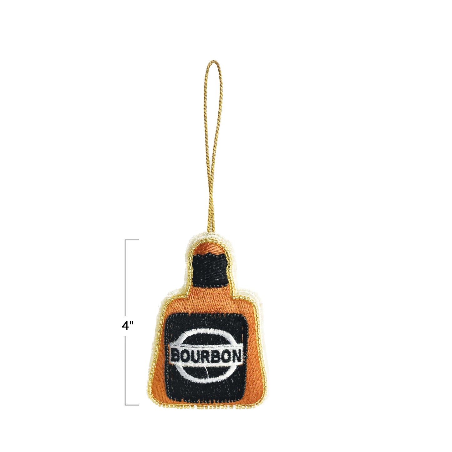 Fabric Bourbon Bottle Ornament